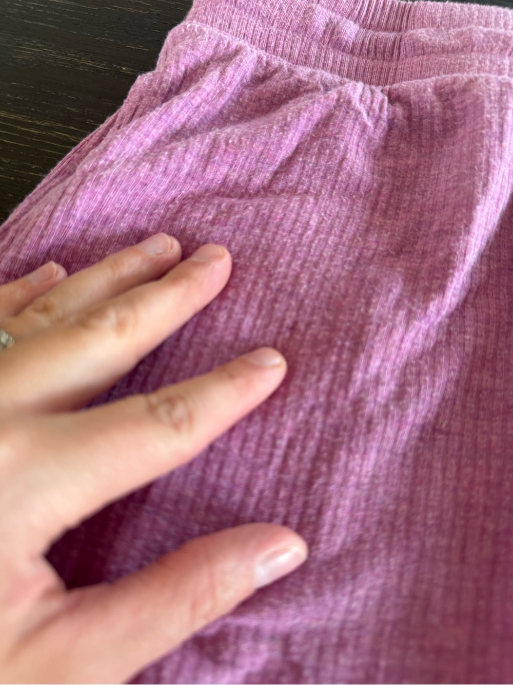 Little Sleepies Pink Ribbed Lounge Pants - Picture 4 of 9